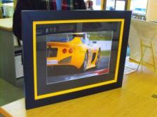 car photo framed