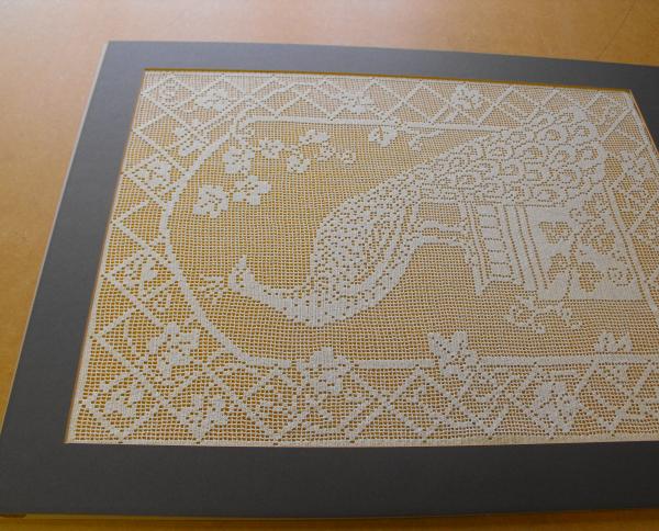 Lace work, to be shown off to best advantage