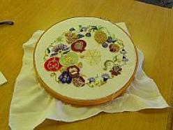 embroidery before